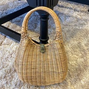 Vintage ADG Wicker Woven Handbag